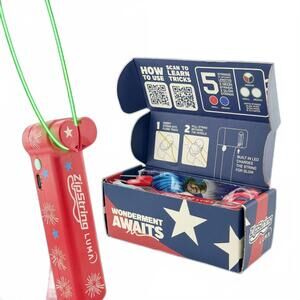 NEW ZIPSTRING limited edition light-up floating string toy in red